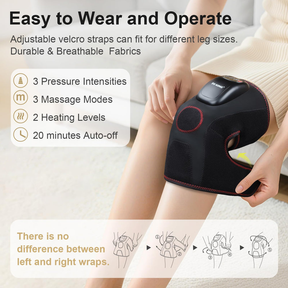 Three modes and three intensities on FIT KING knee massager for options.