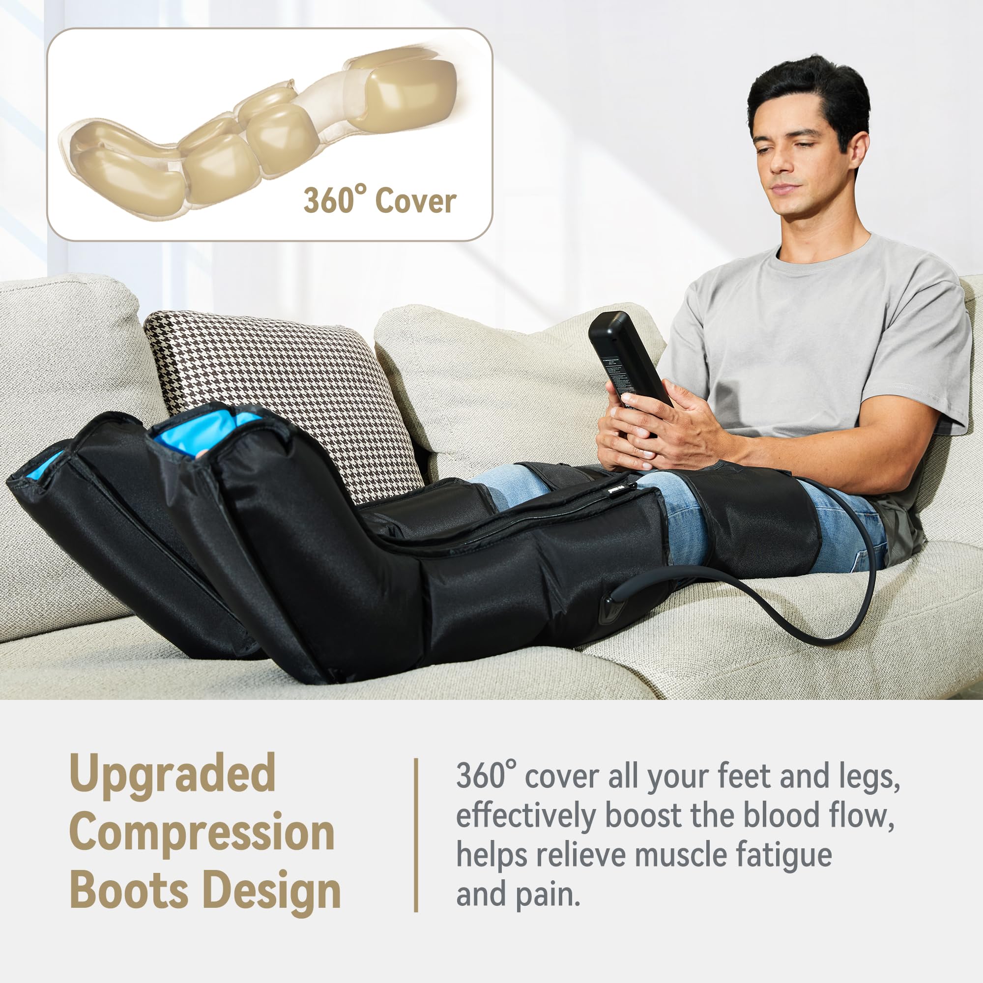 Smart sensor technology in FIT KING boots adapts pressure for different heights for personalized comfort.