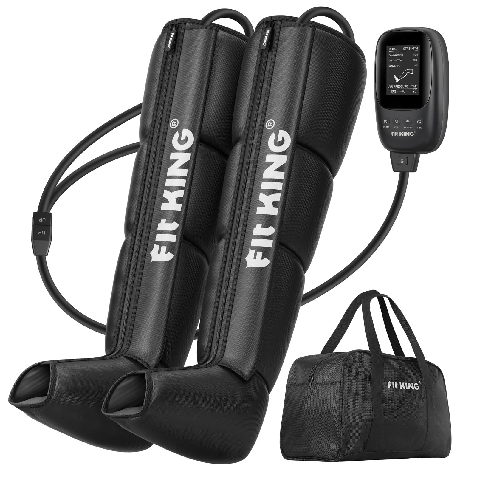 FIT KING Air Compression Recovery System sleeves sequential massage for improved circulation.