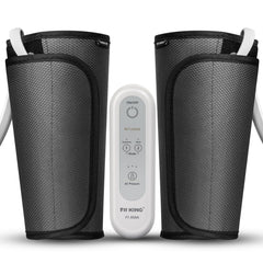 FIT KING Calf Massager worn on leg with adjustable wrap for targeted relaxation.
