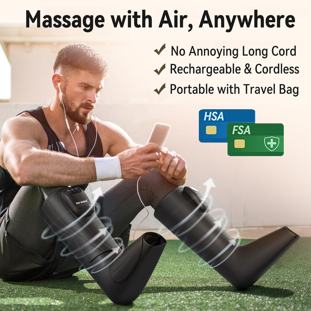 FIT KING cordless massager battery life shows up to four hours of quiet operation