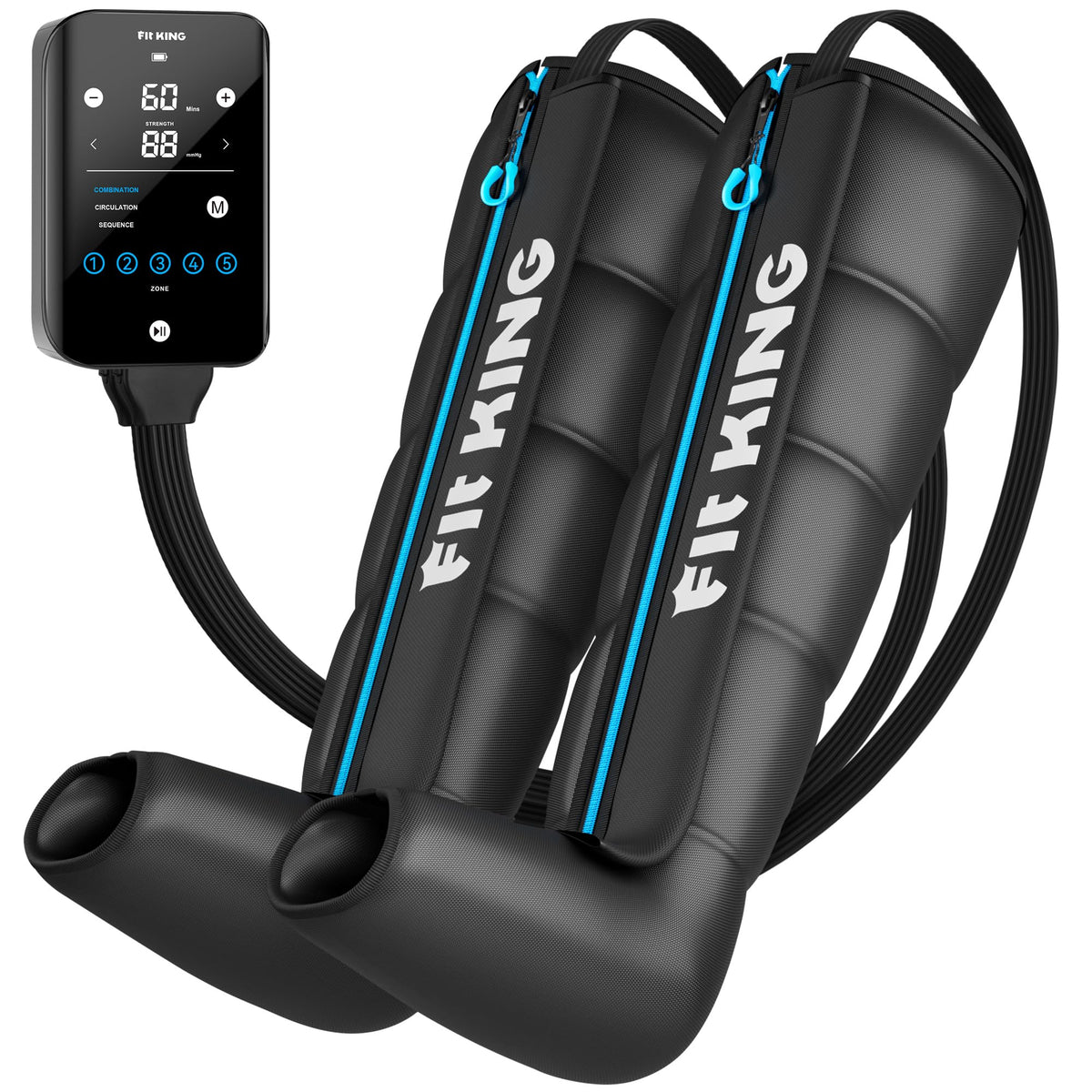 FIT KING cordless-recovery-system full-leg-massage boosts circulation and speeds gentle recovery