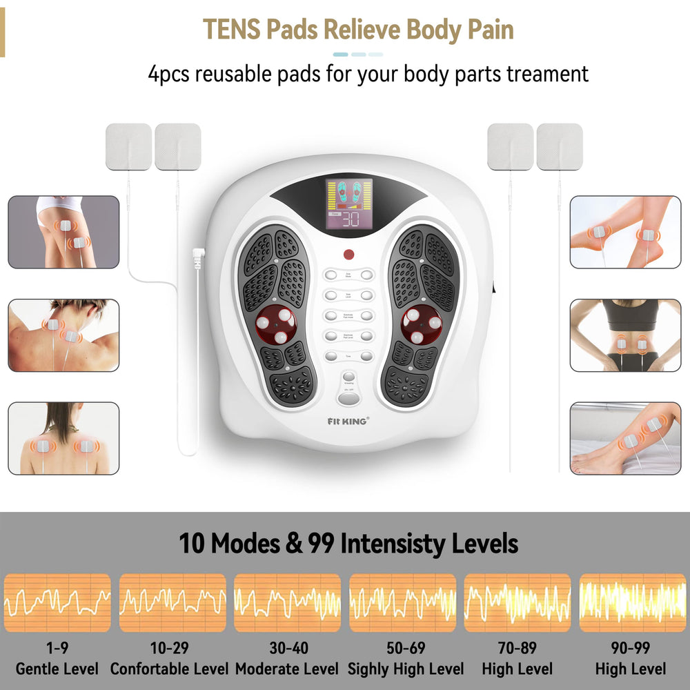 FIT KING Diabetes care massager shows adjustable intensity for user comfort.
