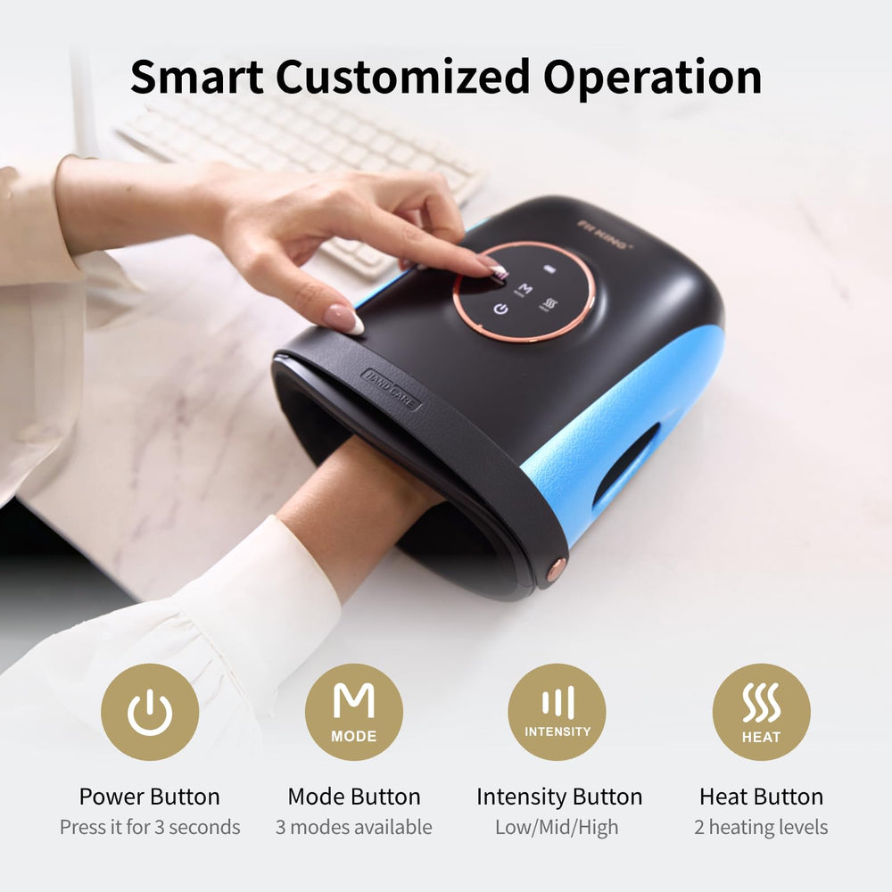 FIT KING massager demonstrates large inner space fitting different hand sizes
