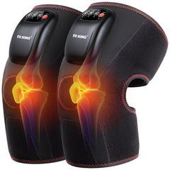 FIT KING knee massager on leg demonstrating wrap fit for targeted comfort.