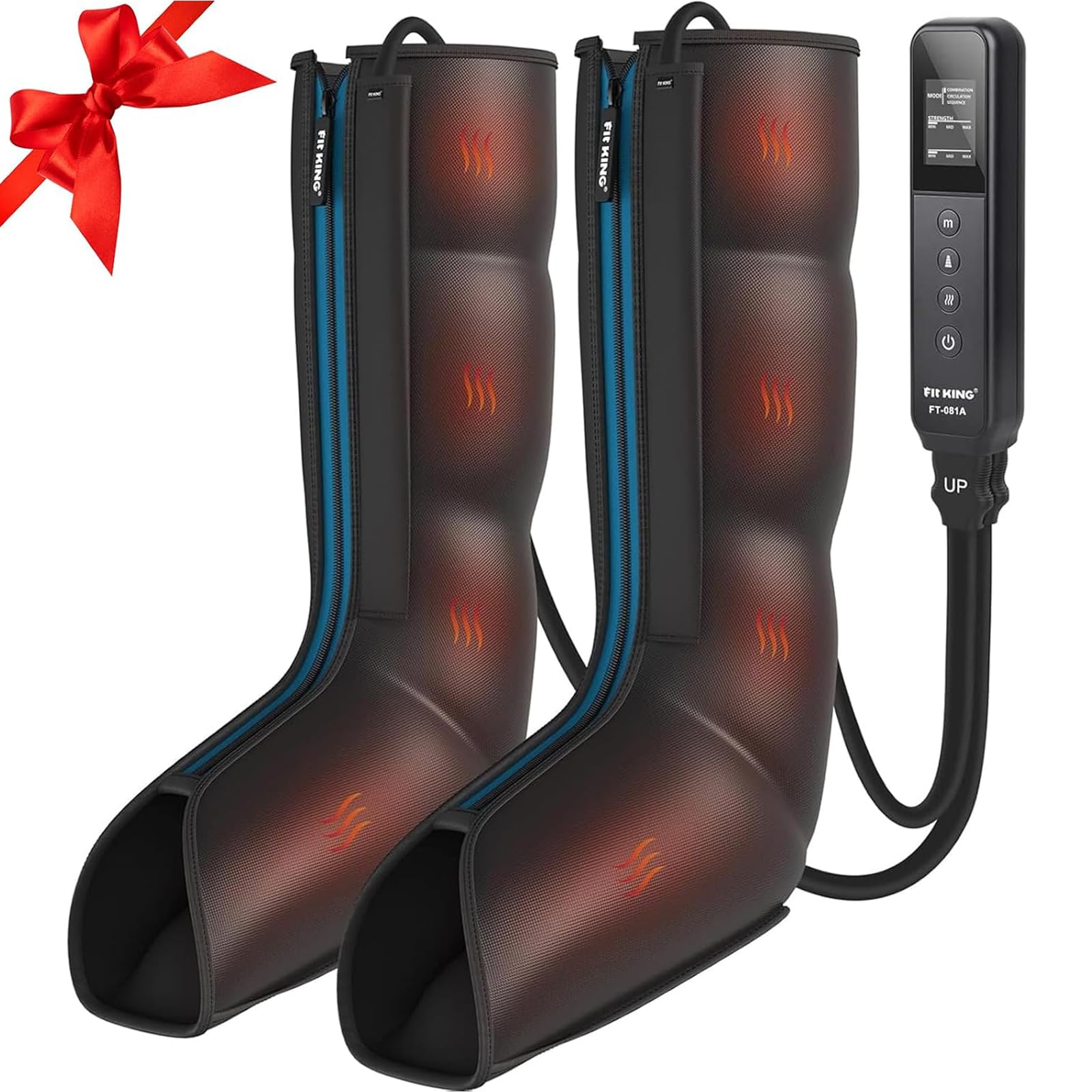 Fit King leg massager with heat therapy for soothing feet and calves.