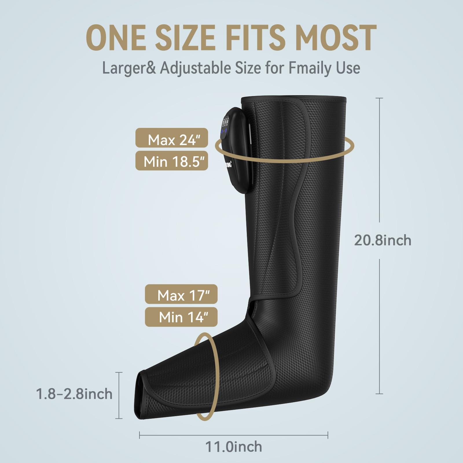 FIT KING portable compression boots fit calves and feet with easy wear