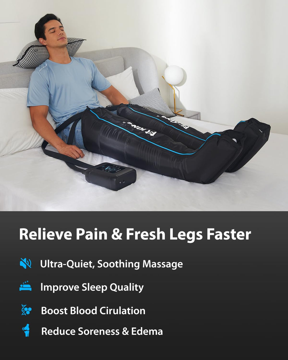 ZONE CONTROL on FIT KING Pro allows customizable leg massage