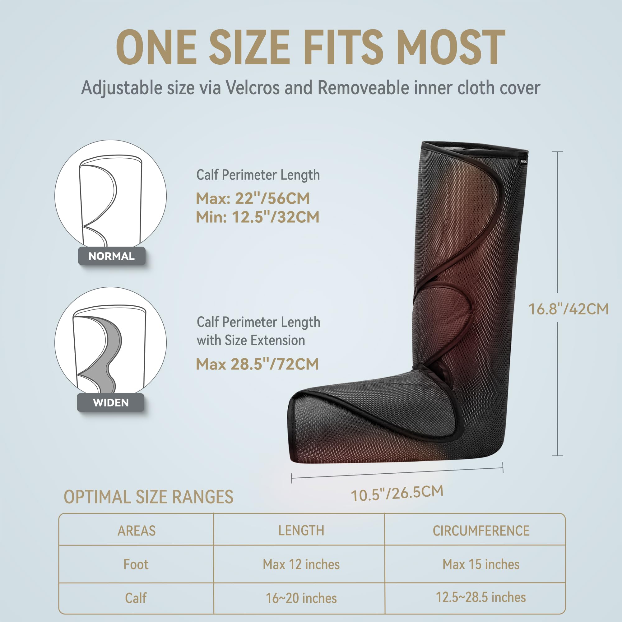 FIT KING size extenders extend calf size up to 28.5 inches for family use