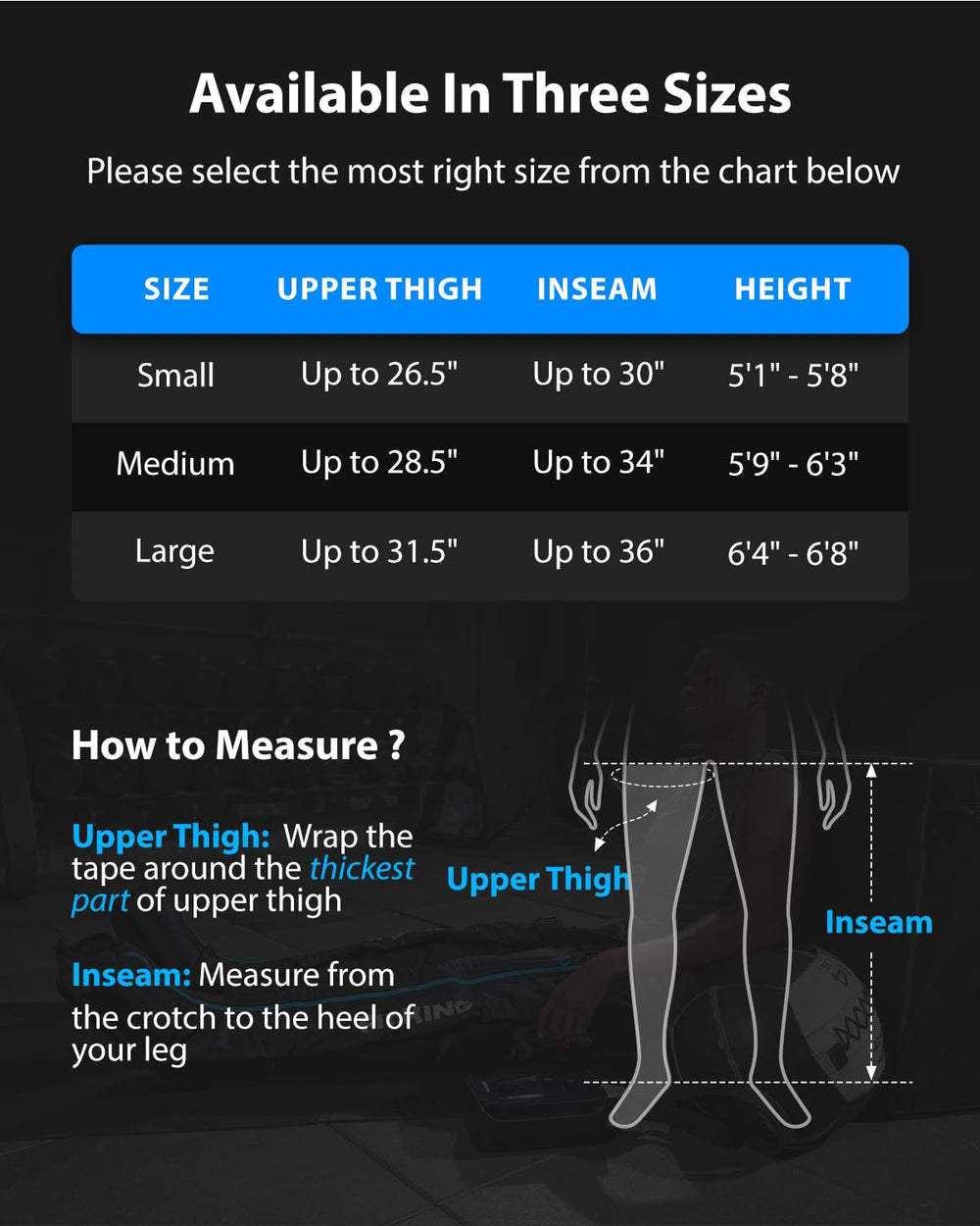 Thigh zone massage option on FIT KING FT-115A