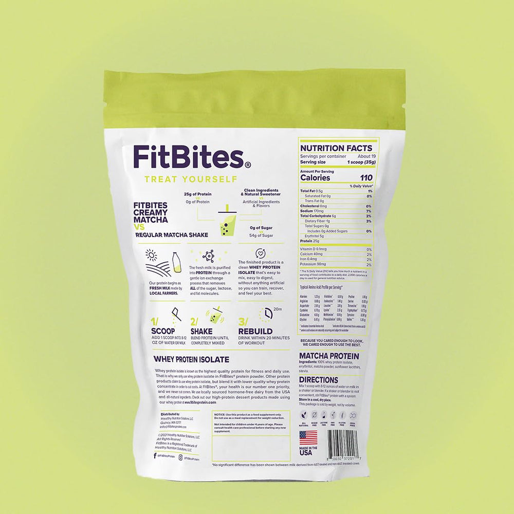 Nutrition label and cup illustrate a low-calorie, zero-sugar protein option.