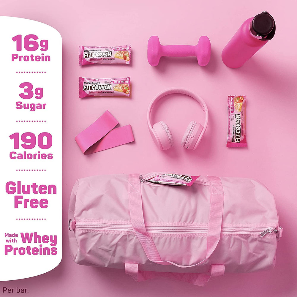 FITCRUNCH bar display emphasizing 190 calories per serving