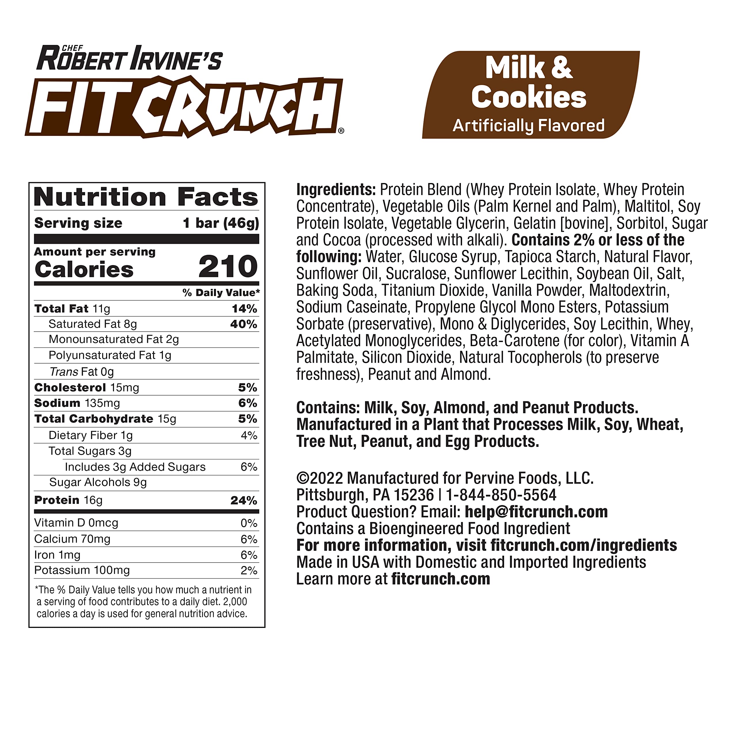 Cross-section reveals six layers in the FITCRUNCH bar.