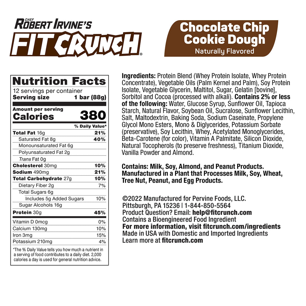 FITCRUNCH 6-layer bar unwrapped highlights grab-and-go convenience for workouts.