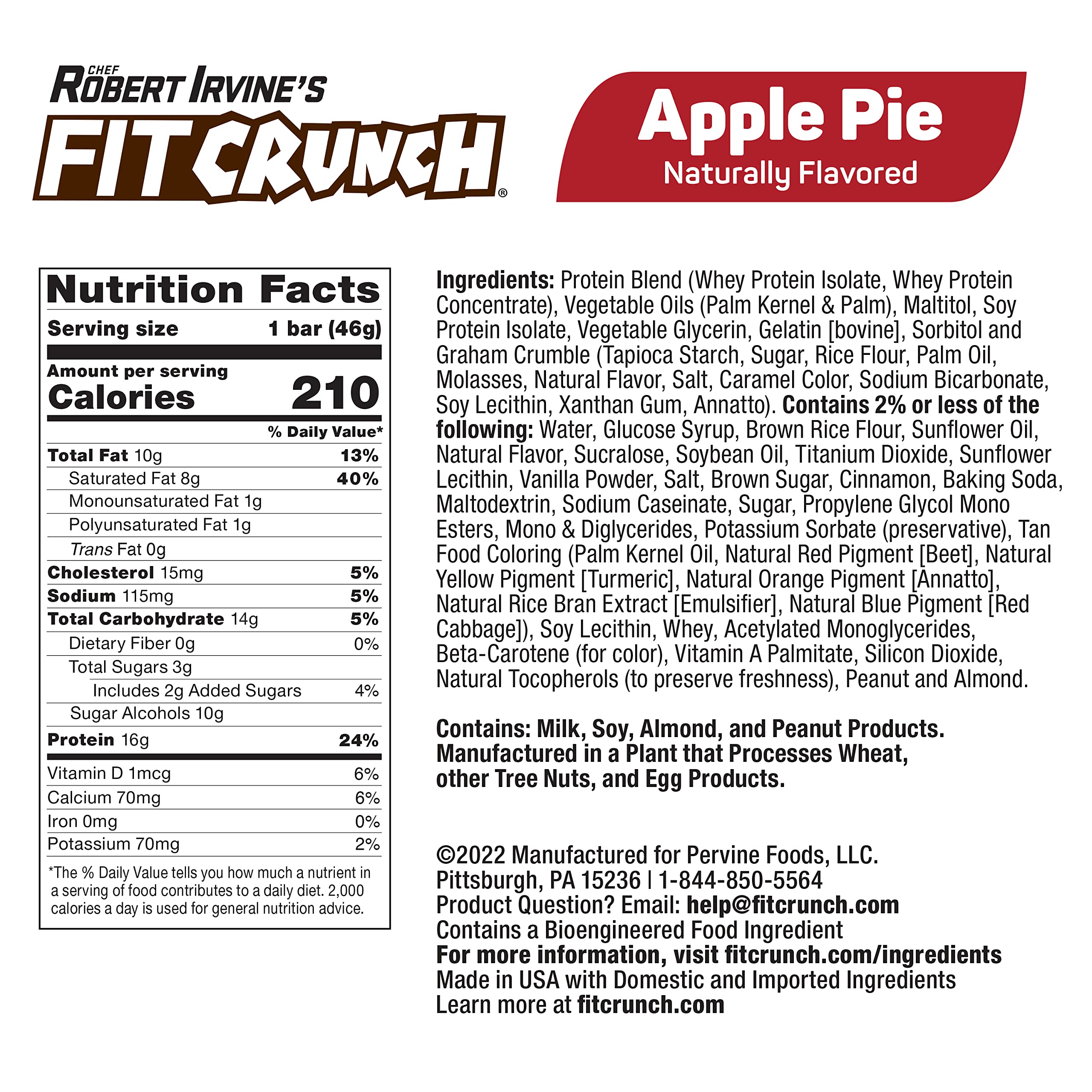 Cross-section shows the six layers and chewy texture of the Apple Pie bar.