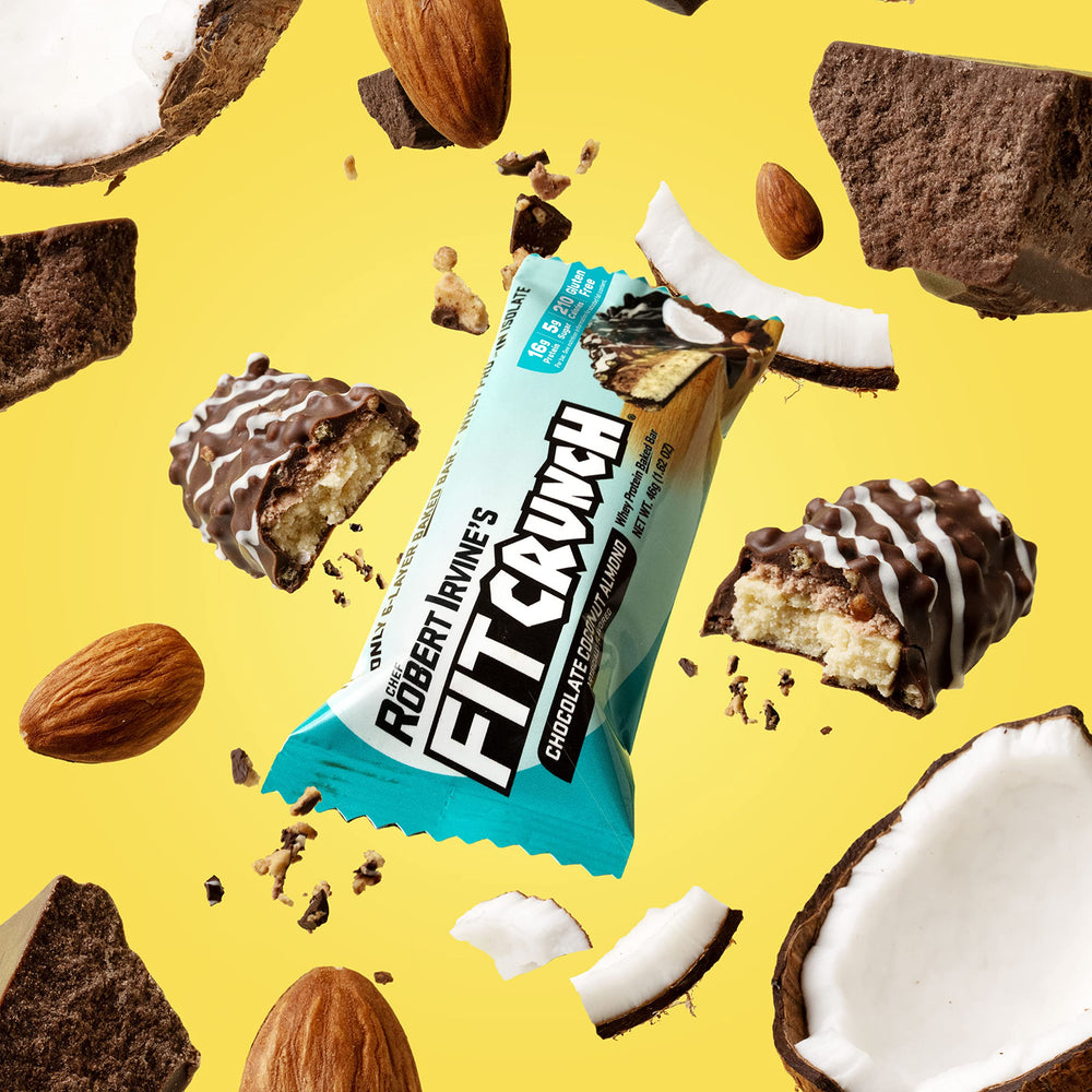 Chocolate Coconut Almond bar on the counter, gluten-free and satisfying