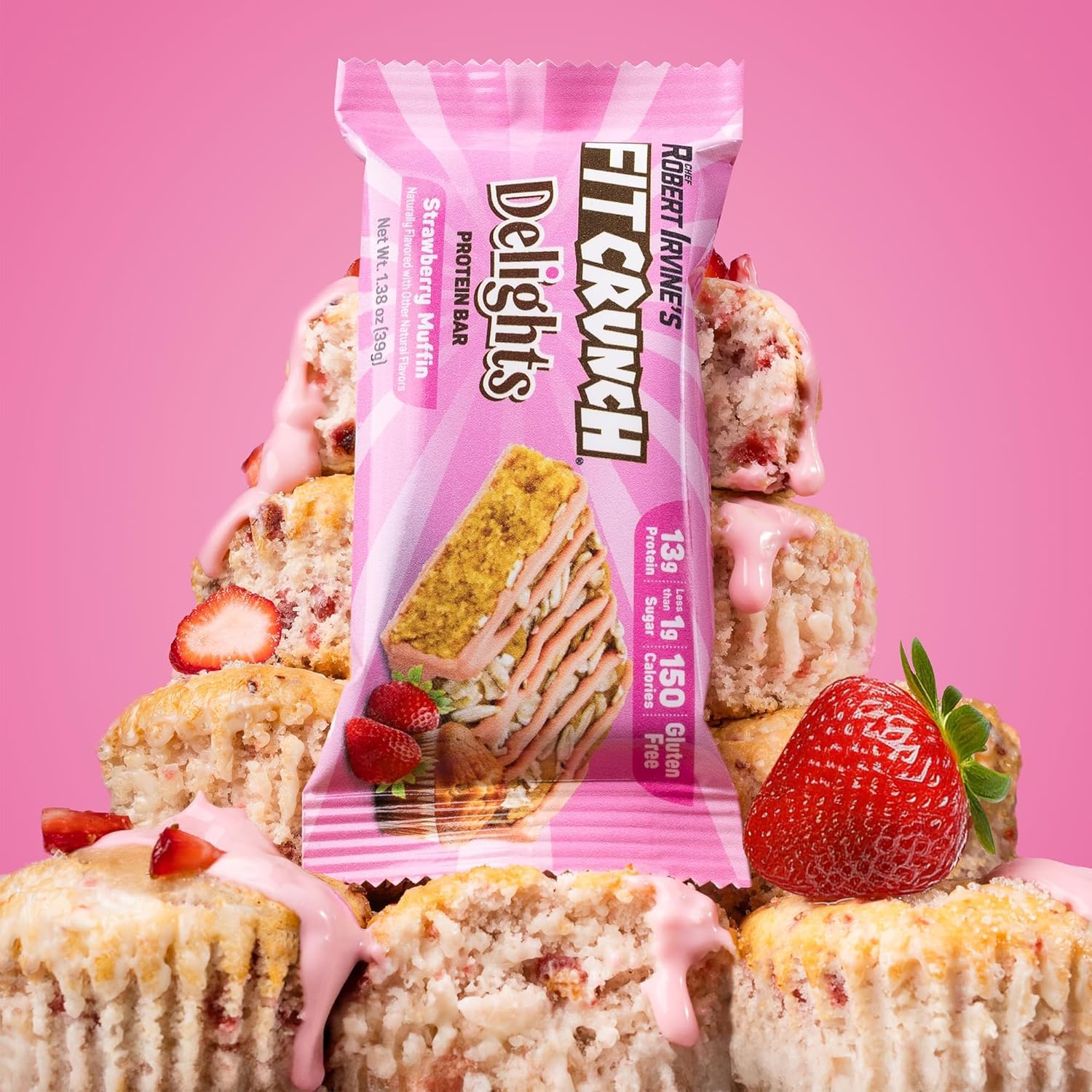 Fit Crunch Delights chef created logo emphasizes crafted recipe quality