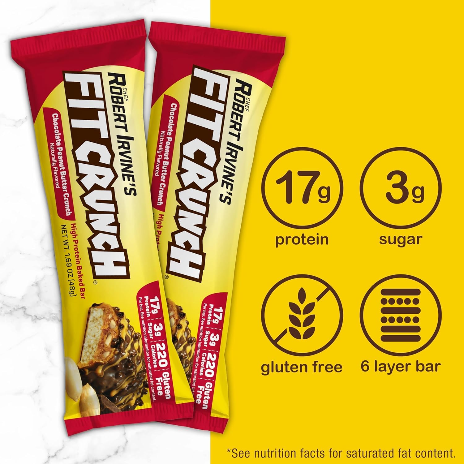 FITCRUNCH gluten free snack label indicates allergen friendly option for mindful snacking.