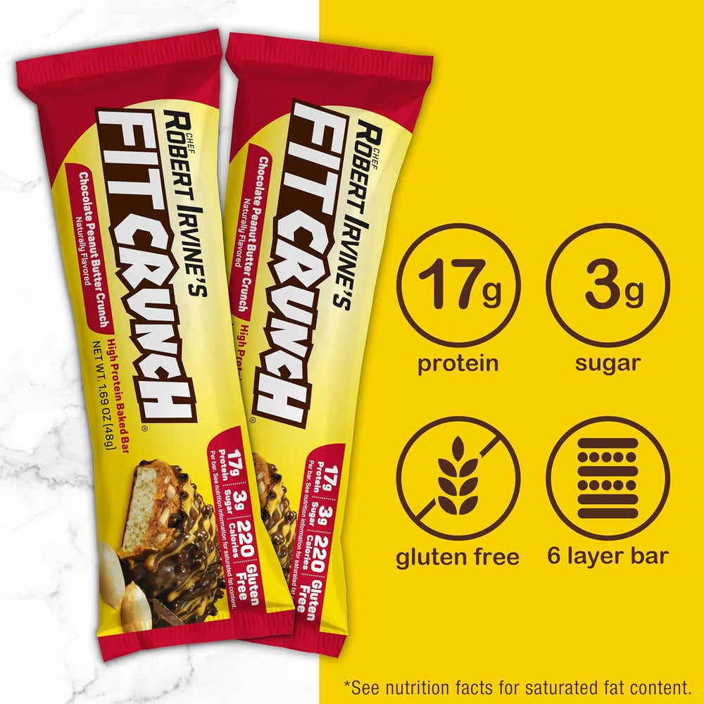 FITCRUNCH gluten free snack label indicates allergen friendly option for mindful snacking.
