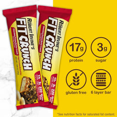 FITCRUNCH gluten free snack label indicates allergen friendly option for mindful snacking.