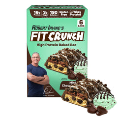 FITCRUNCH Mint Chocolate Chip bar pack front for on-the-go protein snack