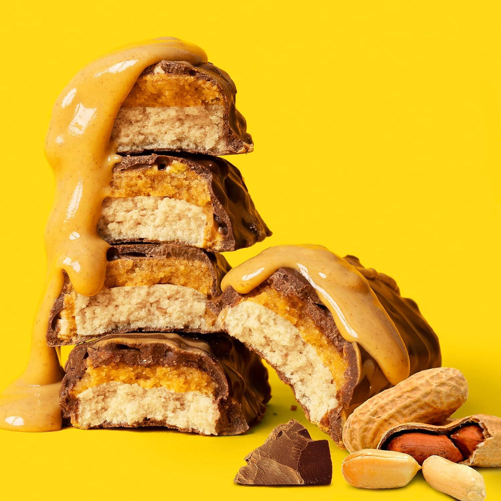Nutrition panel shows 17g protein per bar for straightforward energy planning.