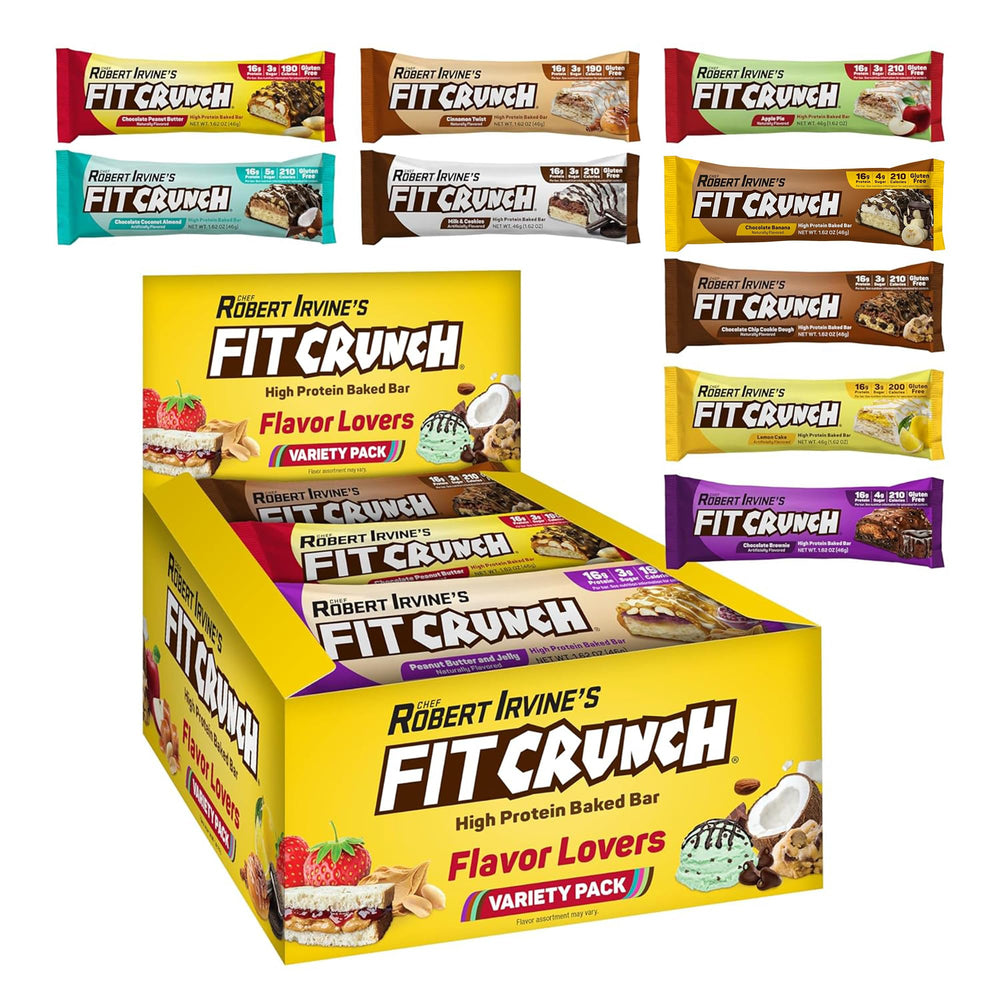 Fit Crunch Chocolate Peanut Butter snack bar for on-the-go protein snacking