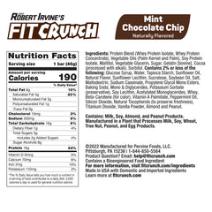 FitCrunch Mint Chocolate Chip packaging stack highlights gluten-free protein option for on-the-go fueling.