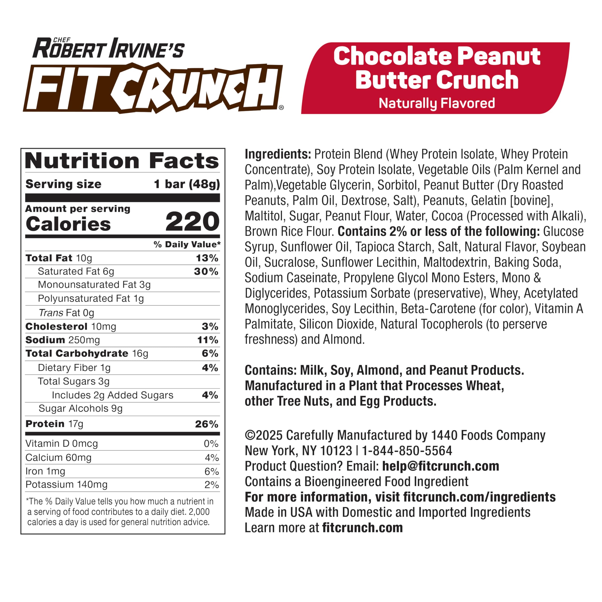 FITCRUNCH Snack Size Bar six-layer baked structure, showcasing craftsmanship and texture.