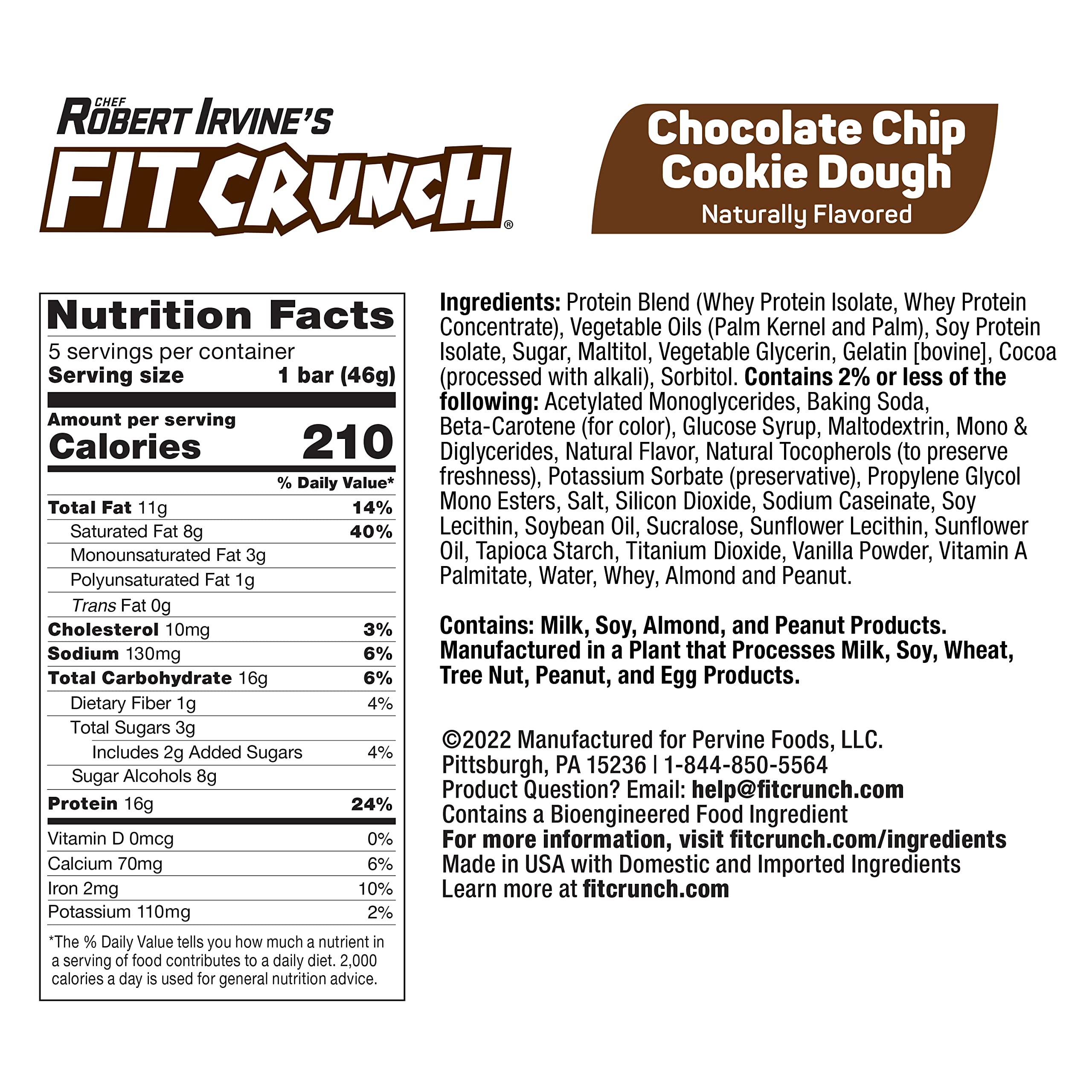FITCRUNCH Snack Size bar unwrapped close-up showing layered texture for satisfying bite.