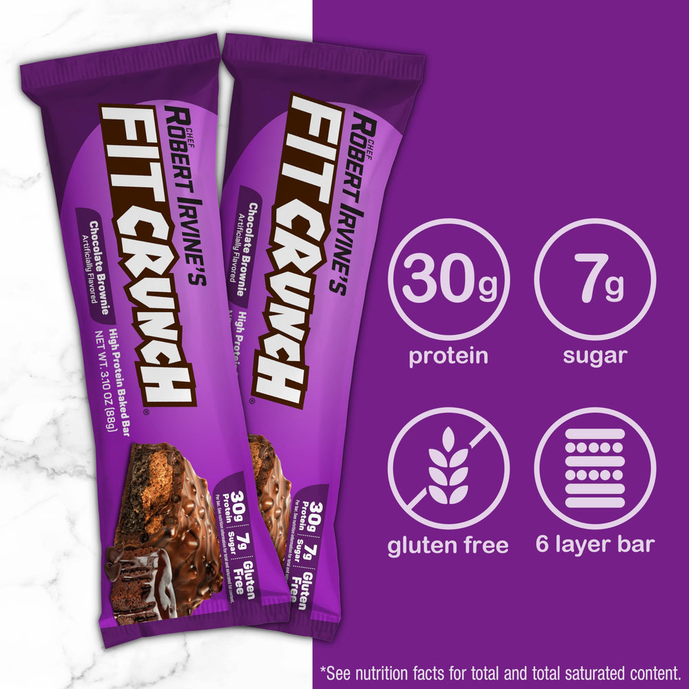 Close-up of FITCRUNCH soft cake core and chewy outer layers