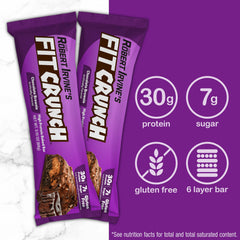 Close-up of FITCRUNCH soft cake core and chewy outer layers