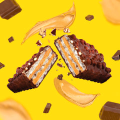Fit Crunch wafer bar nutrition facts highlight 16g protein content.