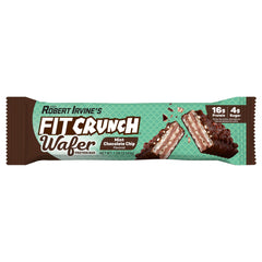 FITCRUNCH Mint Chocolate Chip wafer bars open wrapper reveal texture and energy boost