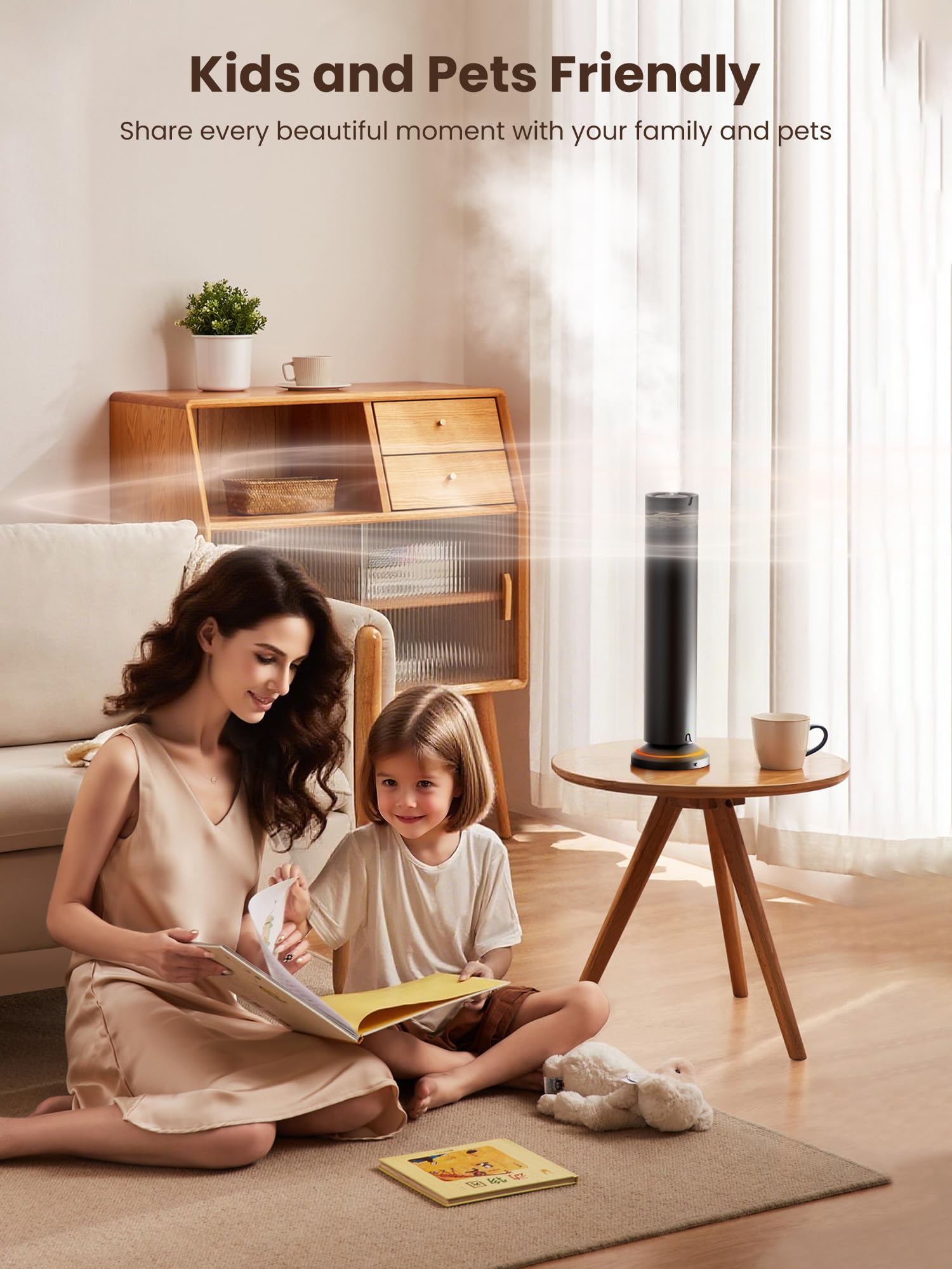 Fiteye pet- and kid-friendly design with cool, safe mist.