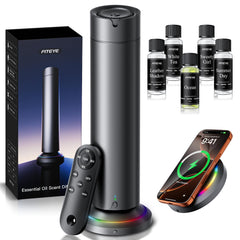 Fiteye waterless diffuser kit in a sleek housing for large spaces.