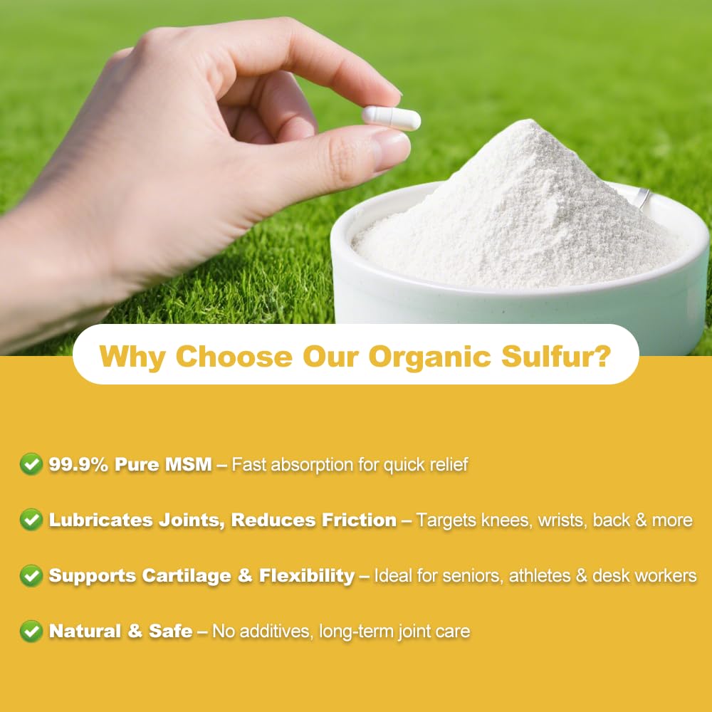 Fitfido MSM capsules pouring out, illustrating convenient daily dosage for wellness.