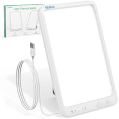 Fitfirst Light Lamp tilted panel delivers 10,000 lux for mood and energy