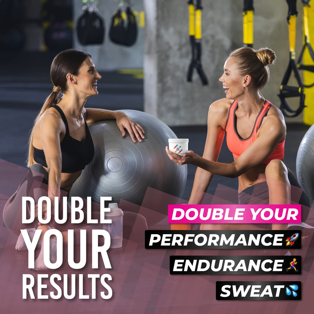 Fit Gel Workout Enhancer on target zones encourages focused sweat during workouts