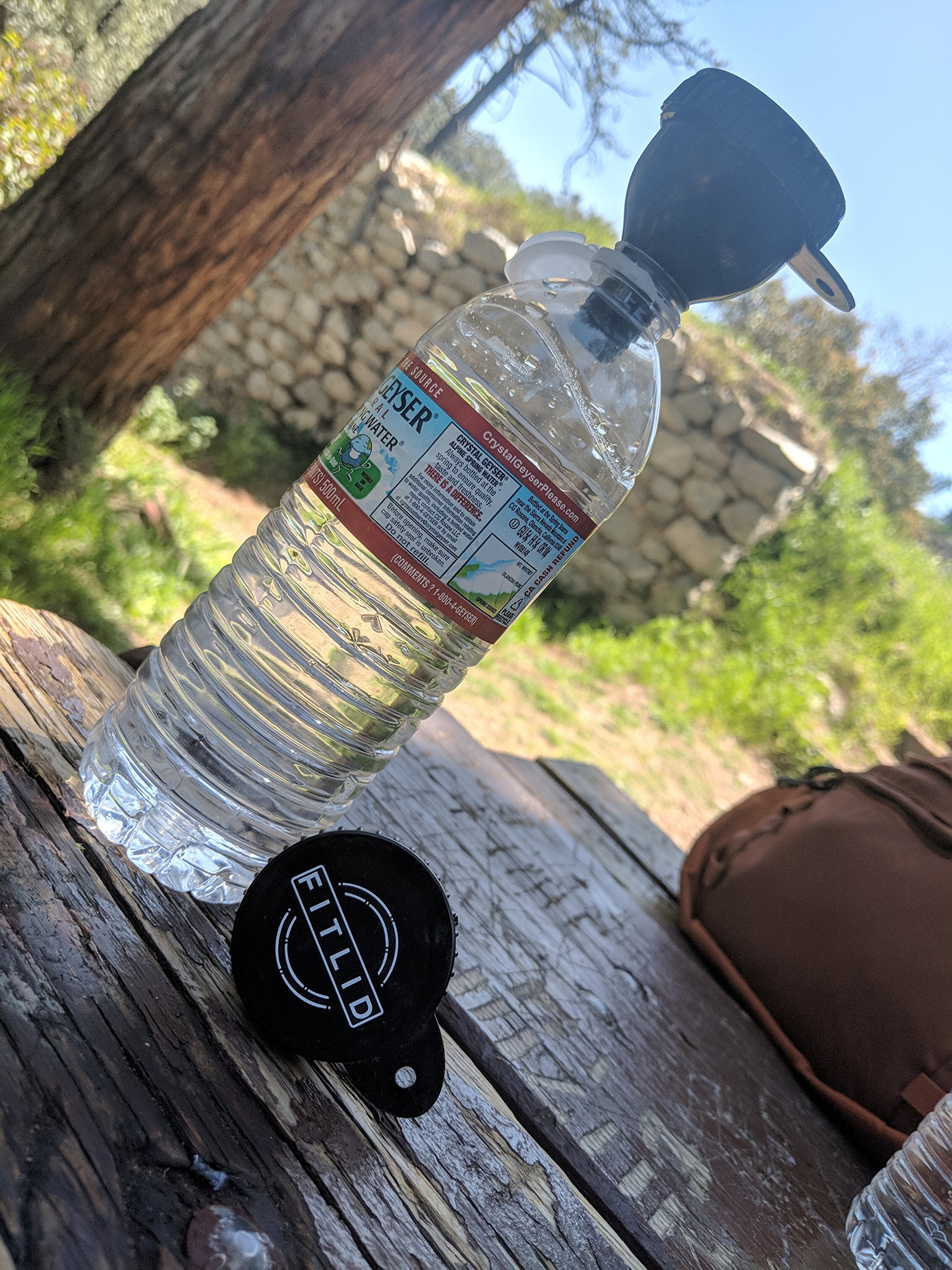 FitLid bottle- and shaker-compatible funnel for clean pours