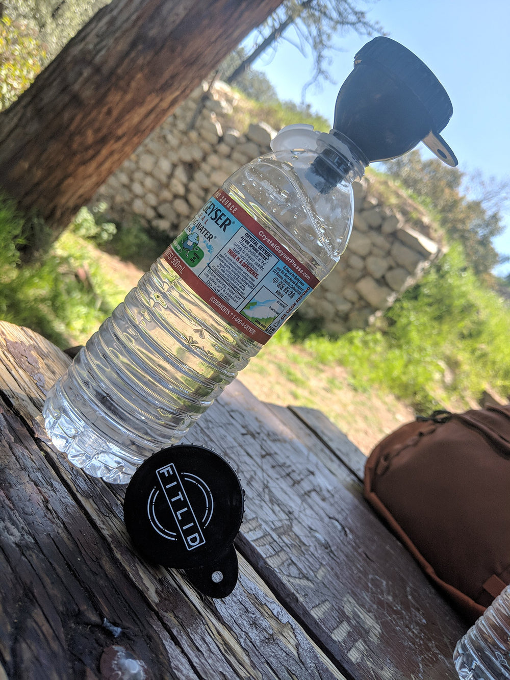 FitLid bottle- and shaker-compatible funnel for clean pours