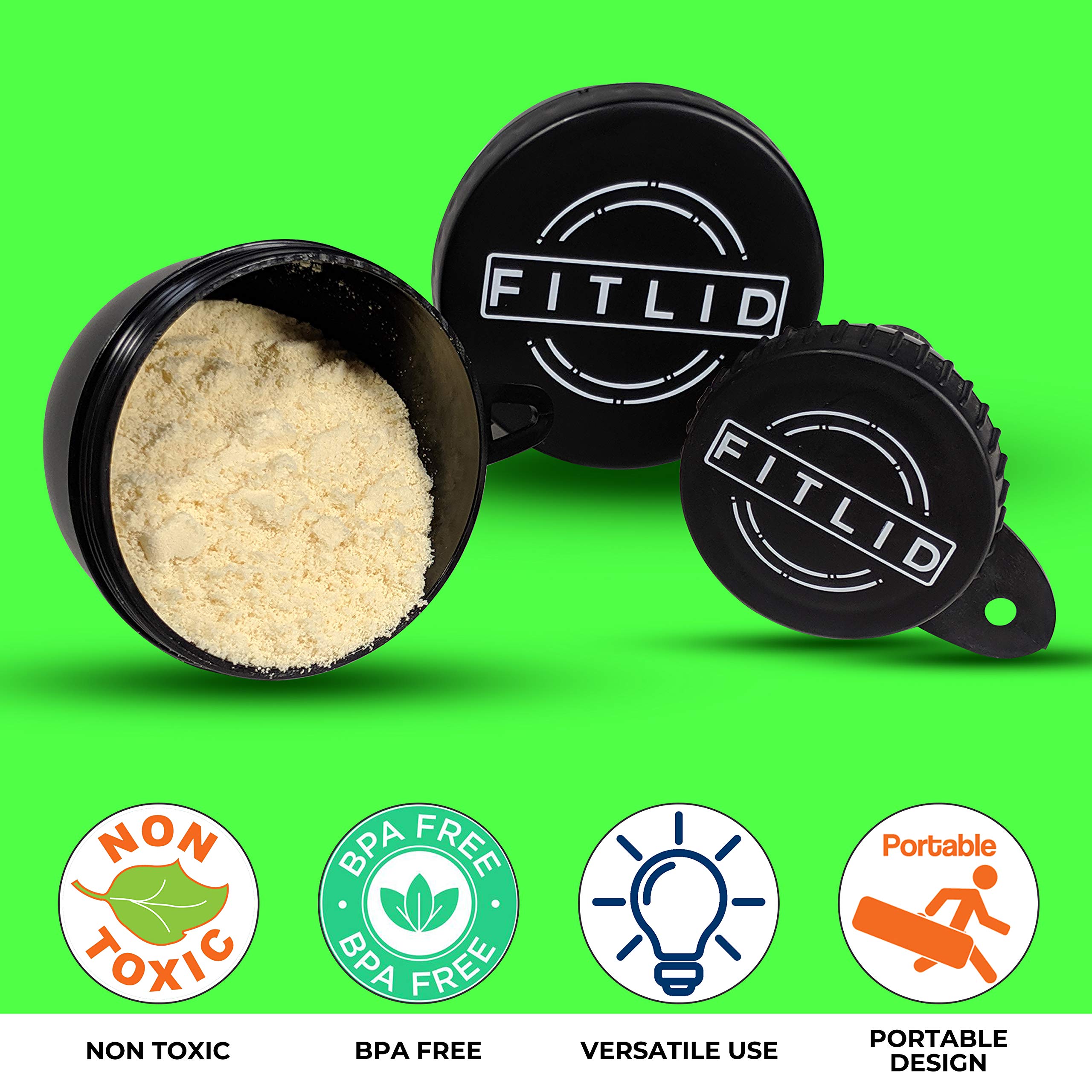 FitLid close-up shows mess-free design and bottle compatibility