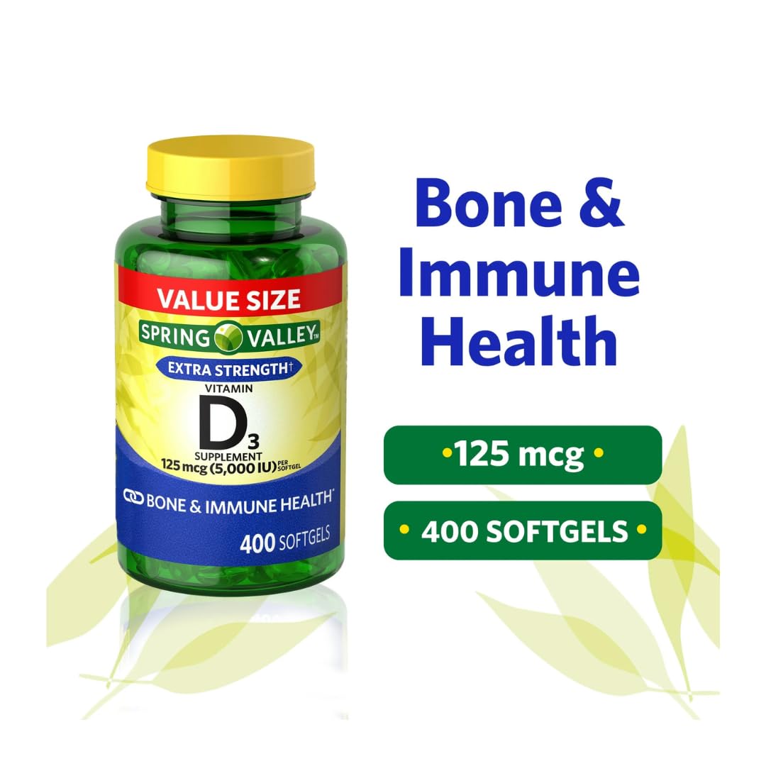 One daily FitMania D3 softgel delivering 125 mcg for calcium uptake.