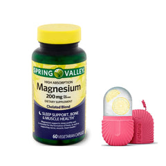 FitMania Spring Valley magnesium 200 mg capsules for bone and muscle support.