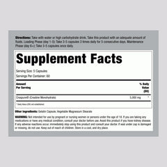 Fitness Labs German Creatine Monohydrate capsules close-up showing purity label
