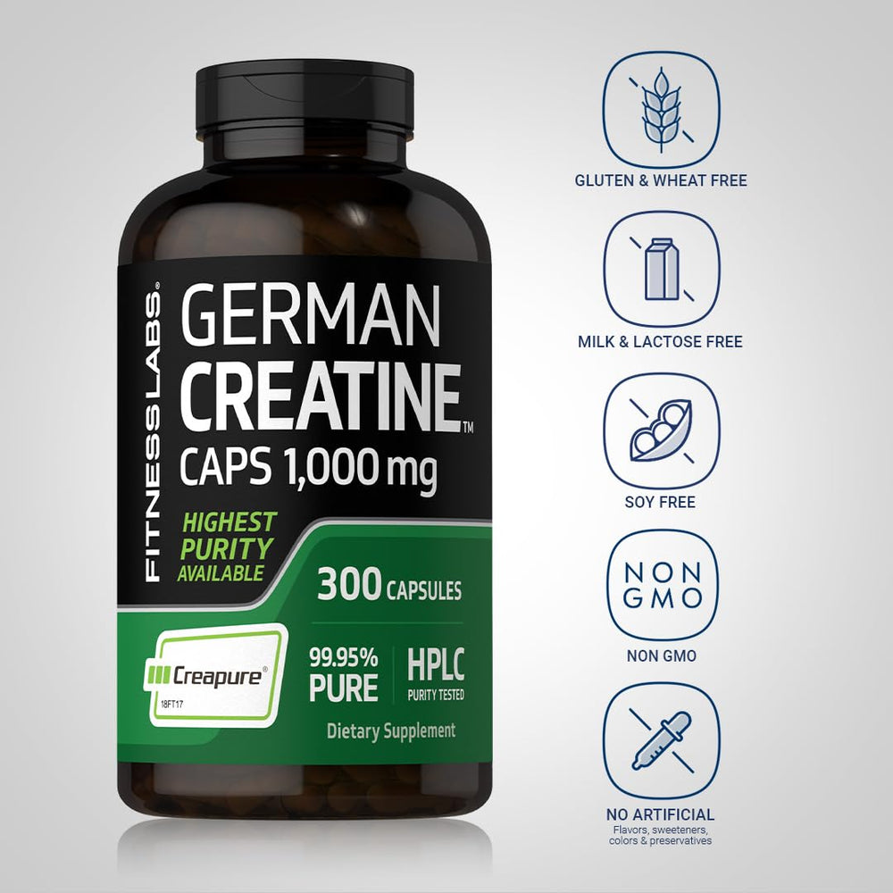 Fitness Labs German Creatine Monohydrate label detail on packaging