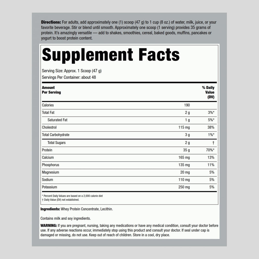 Fitness Labs Whey Protein Unflavored jar label shows neutral formula for customization