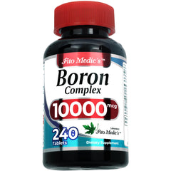 Close-up of the Lab Boron bottle label showing 10 mg per serving