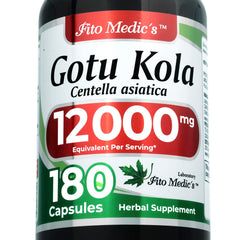 FITO MEDIC'S Gotu Kola bottle with 180 capsules for daily vitality support
