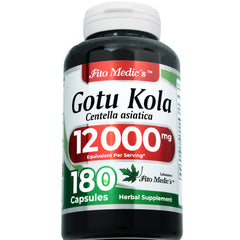 Close-up of FITO MEDIC'S Gotu Kola capsules designed for easy swallowing